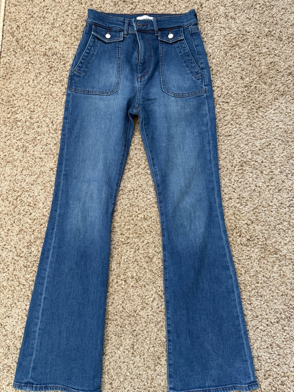 LOFT Midwash High-Rise Wide-Leg Jeans